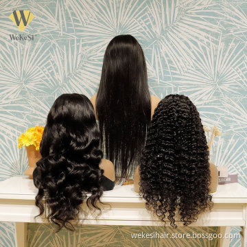 150% 220% Lace Frontal Human Hair Wigs For Black Women,Wholesale Price Brazilian Virgin Hair Transparent Lace Front Wig